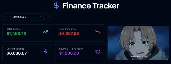 LifeRunner finance dashboard
