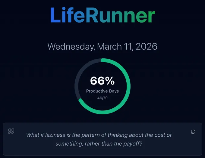 LifeRunner habit tracker